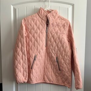 Sundance Peach/Blush Quilted Quarter Zip Jacket